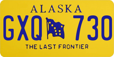 AK license plate GXQ730