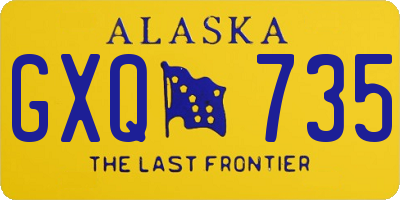 AK license plate GXQ735