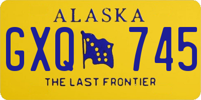 AK license plate GXQ745