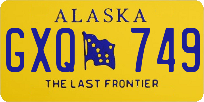 AK license plate GXQ749