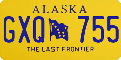 AK license plate GXQ755