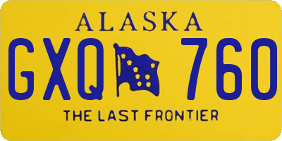 AK license plate GXQ760