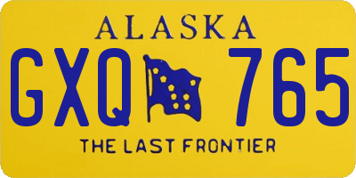 AK license plate GXQ765