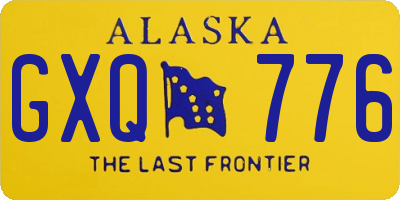 AK license plate GXQ776