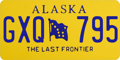 AK license plate GXQ795