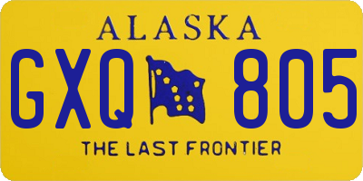 AK license plate GXQ805