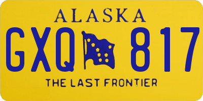 AK license plate GXQ817