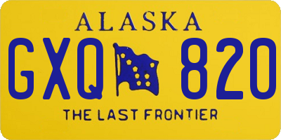 AK license plate GXQ820