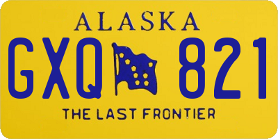 AK license plate GXQ821