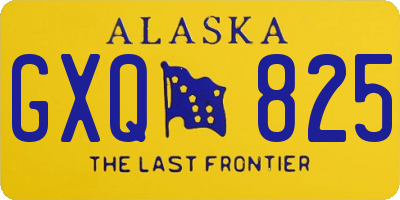 AK license plate GXQ825