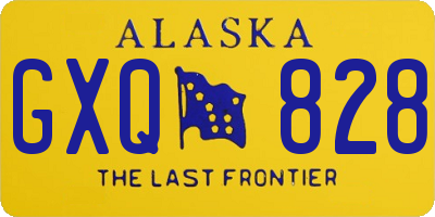 AK license plate GXQ828