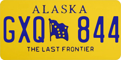 AK license plate GXQ844