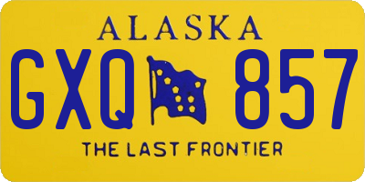 AK license plate GXQ857