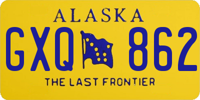 AK license plate GXQ862