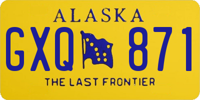 AK license plate GXQ871