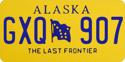 AK license plate GXQ907