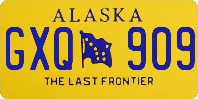 AK license plate GXQ909
