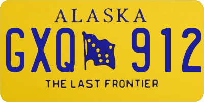 AK license plate GXQ912