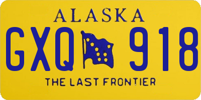 AK license plate GXQ918