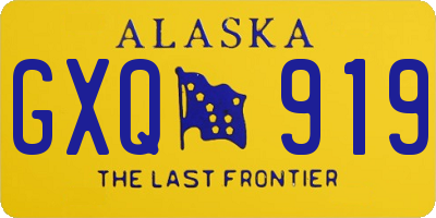 AK license plate GXQ919