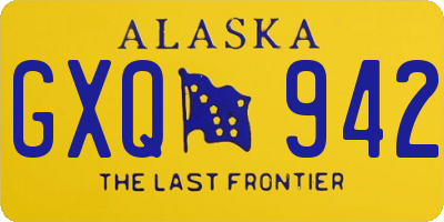 AK license plate GXQ942