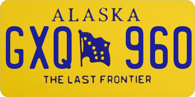 AK license plate GXQ960