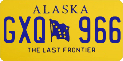 AK license plate GXQ966
