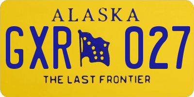 AK license plate GXR027