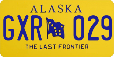 AK license plate GXR029