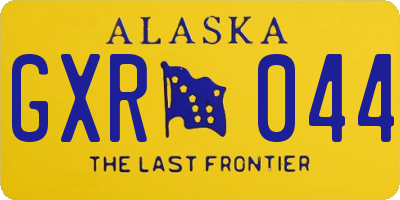 AK license plate GXR044