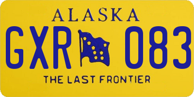 AK license plate GXR083