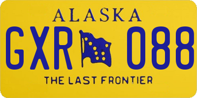 AK license plate GXR088