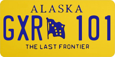 AK license plate GXR101