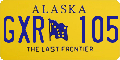 AK license plate GXR105