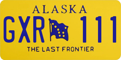 AK license plate GXR111