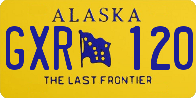 AK license plate GXR120