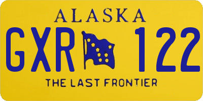 AK license plate GXR122