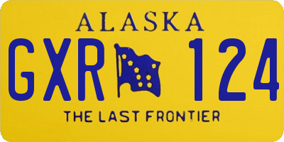 AK license plate GXR124