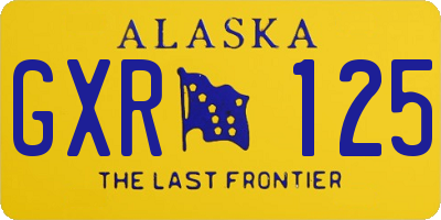 AK license plate GXR125