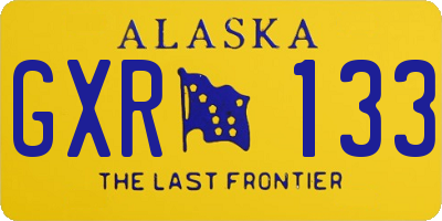 AK license plate GXR133