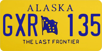 AK license plate GXR135