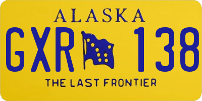 AK license plate GXR138
