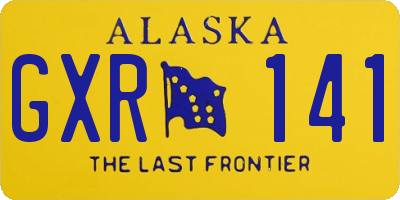 AK license plate GXR141
