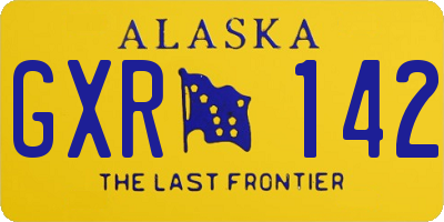 AK license plate GXR142