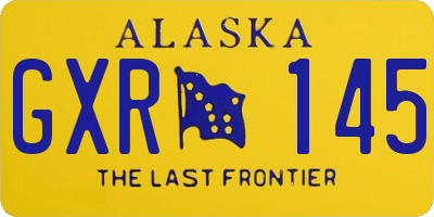 AK license plate GXR145