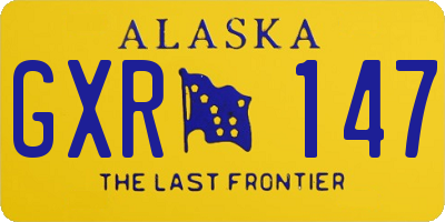 AK license plate GXR147