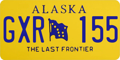AK license plate GXR155