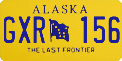 AK license plate GXR156