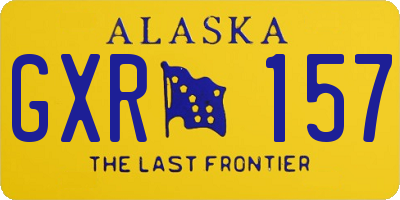 AK license plate GXR157