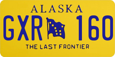 AK license plate GXR160